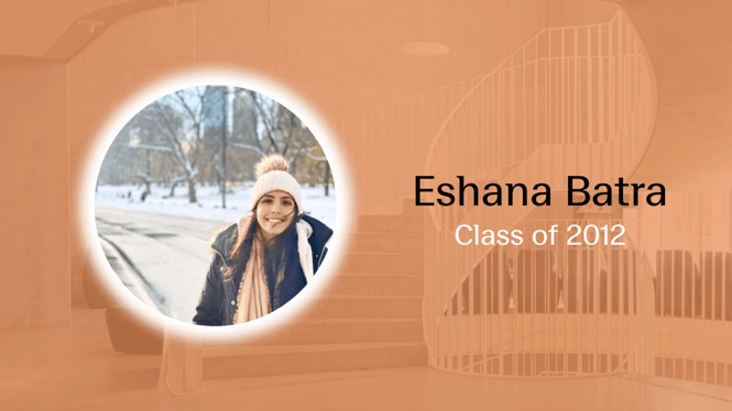 ISL's class of 2012 alumna Eshana