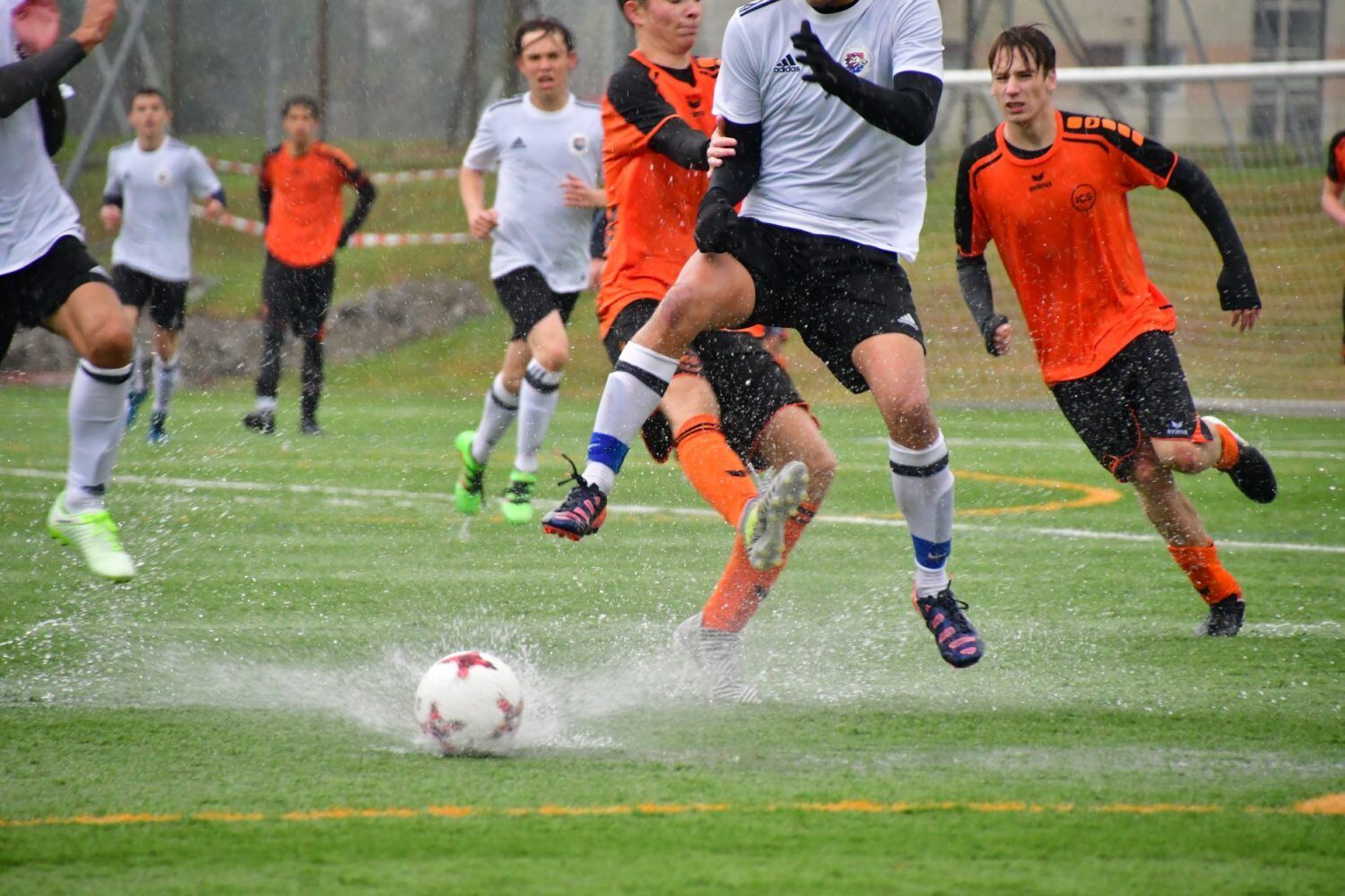 An all-weather pitch is sometimes necessary in Switzerland! 