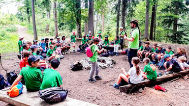 ISL students learning in nature in Leysin