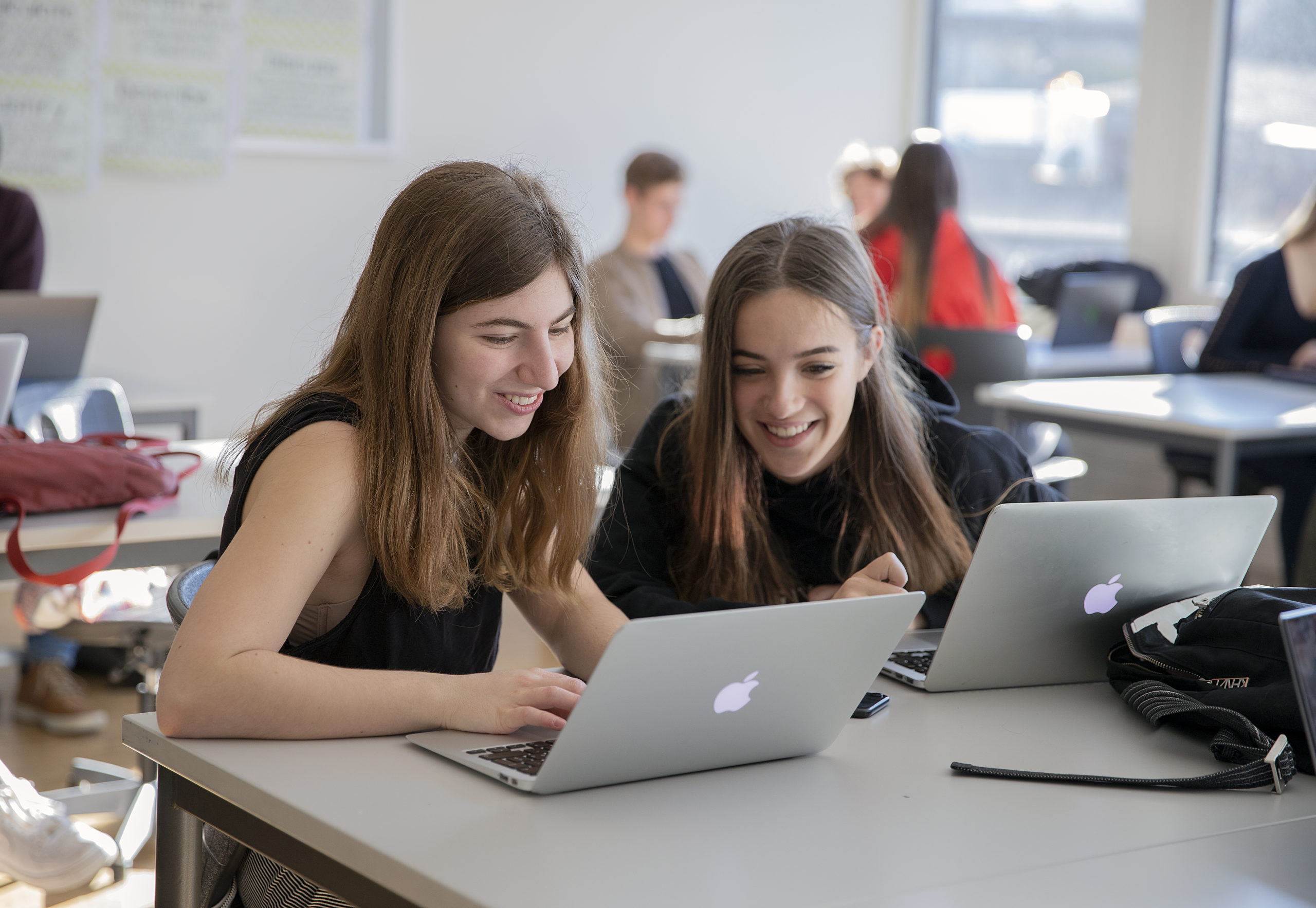 Students on their computer