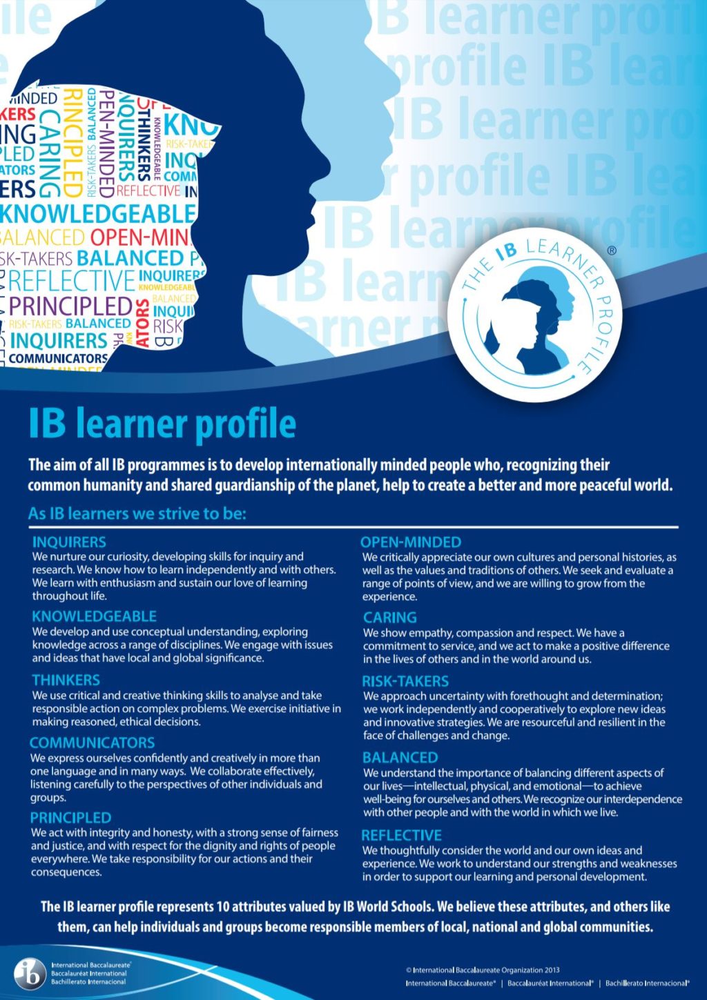 The learner profile ISL